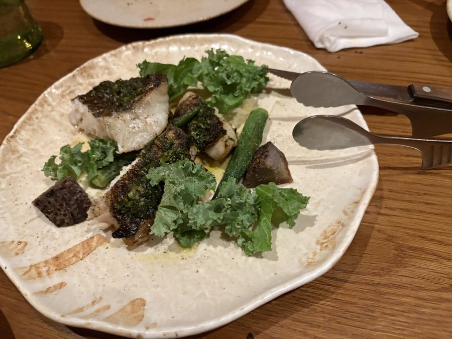 Seared akajin (a type of grouper), the skin crisped up nicely