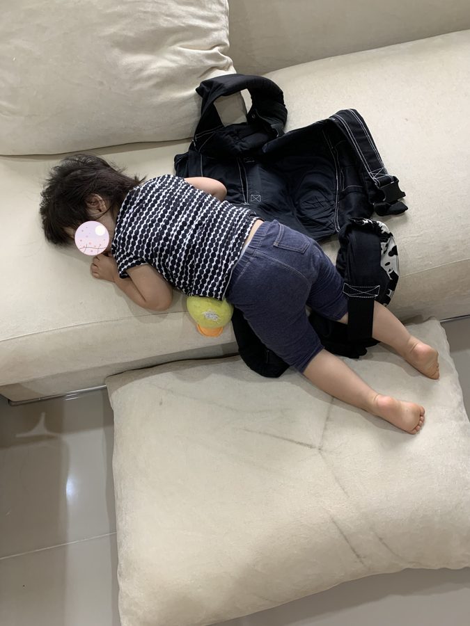 遊びつかれて、そのまま寝てしまいました
