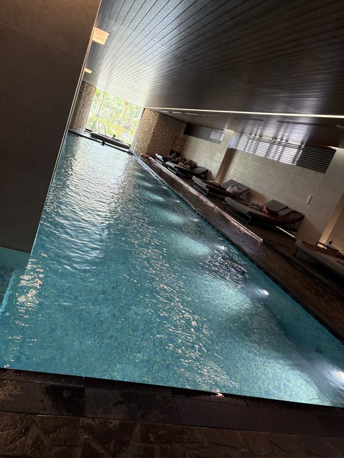 The indoor pool. Somewhere to retreat to when it rains