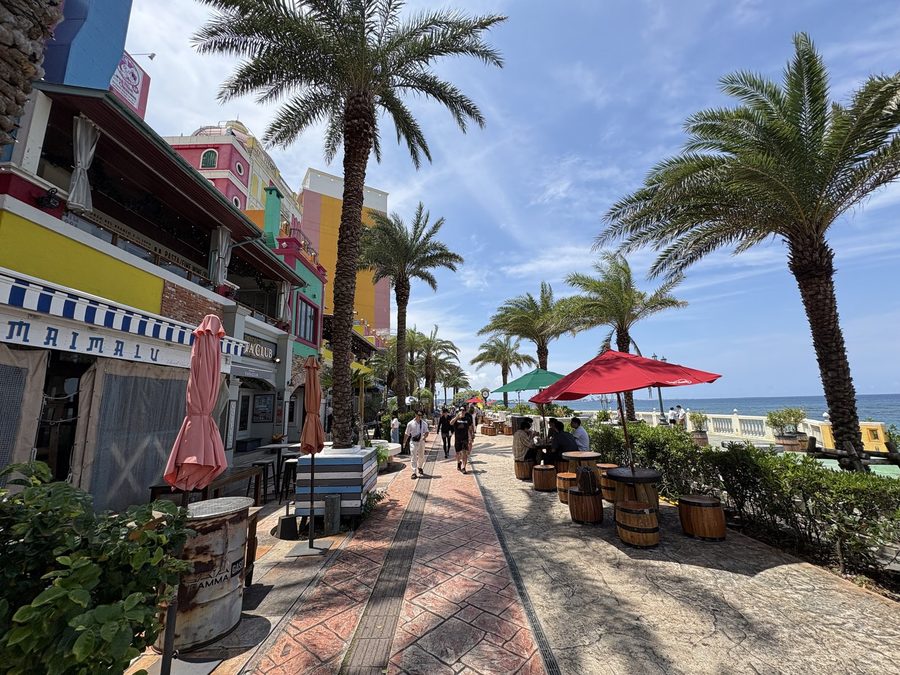 The seafront promenade
