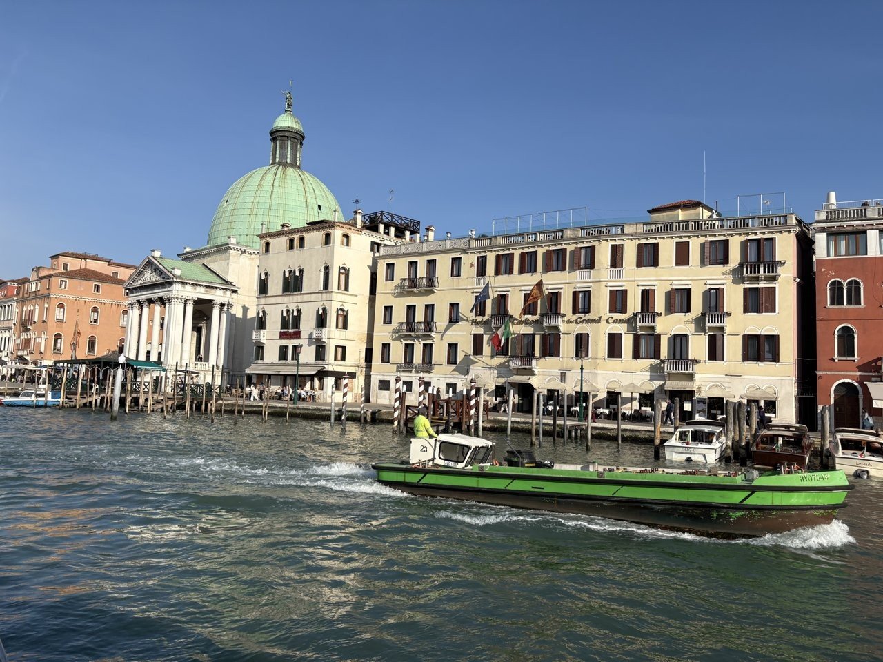 The Grand Canal, rows of palazzi on either bank