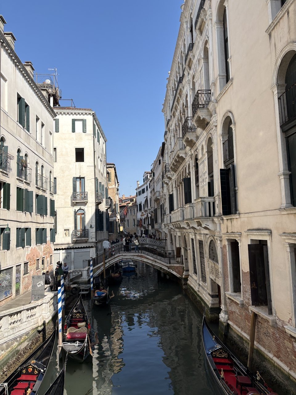 A gondola on a side canal